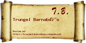 Trungel Barnabás névjegykártya